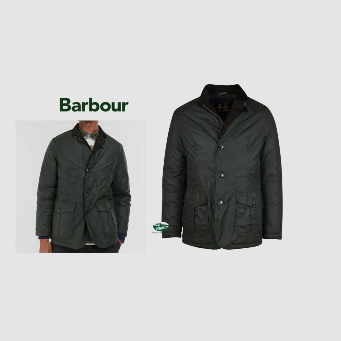 BARBOUR Lutz Wachsjacke blau