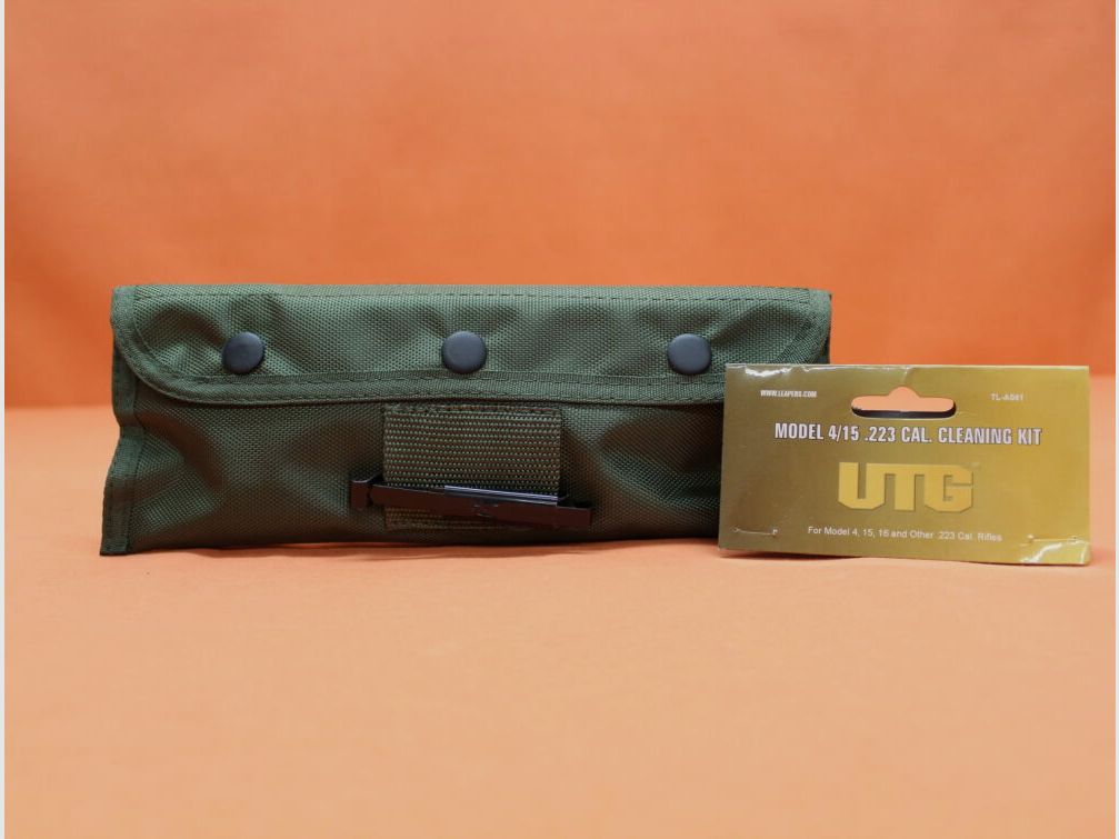 UTG - Leapers AR-15: Kit di pulizia UTG Modello 4/15 .223 (TL-A041) dispositivo di pulizia (Tipo USGI M16), incl. borsa in nylon