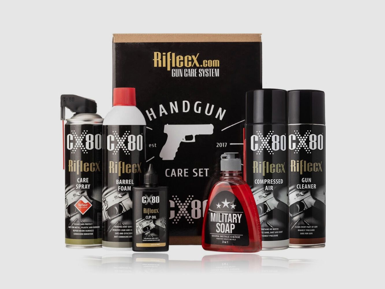 Rifle CX Handgun Set Reinigungsset Kurzwaffen 8-teilig