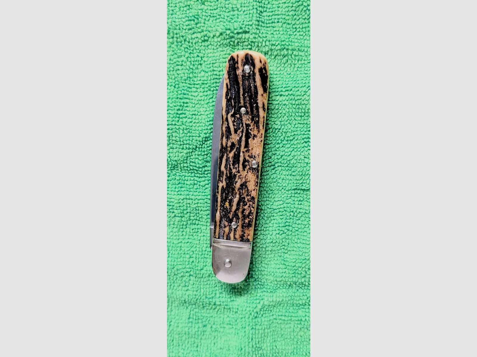Böker Tree Brand Classic lever action knife – genuine stag horn, unpolished (blade 8 cm, compliant with weapons law)