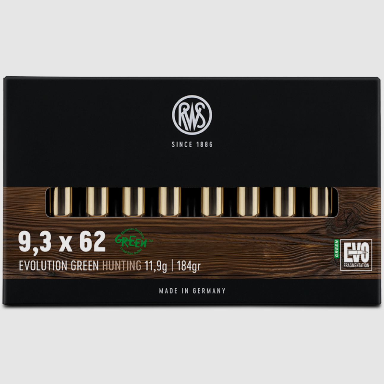 9.3×62 EVO Green 11.9g / 184gr
