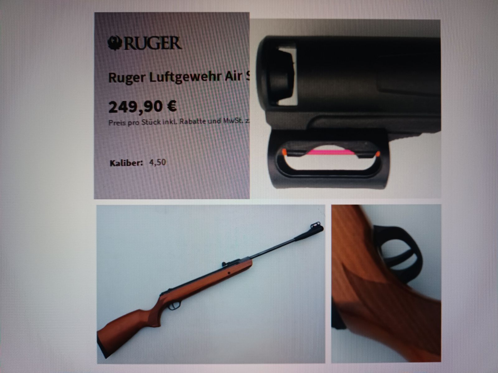 carabina ad aria compressa __ Ruger Air Scout Rancher __ calibro 4,5 mm (.177) ___ Nuovo Prezzo 249,- EUR, immagine 1 di 6