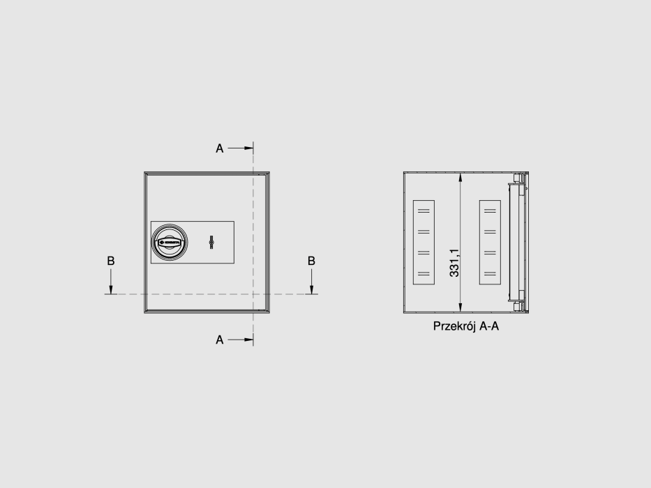 SEJF KONSMETAL Koliber 2.0 34, key lock class A, security class S1, image 3 of 6