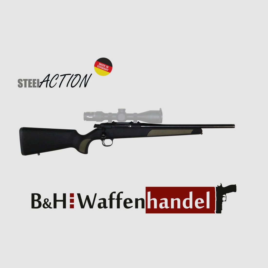 Steel Action	 Hunting Short HS LL 450mm / 45cm Synthetik Geradezug-Repetierbüchse