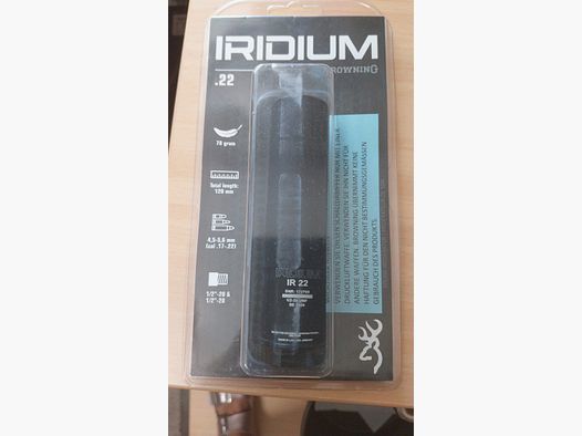 Sound Moderator Iridium für Luftdruckwaffen (F) BKA Raute Frei!!!! Gewinde 1/2" Browning