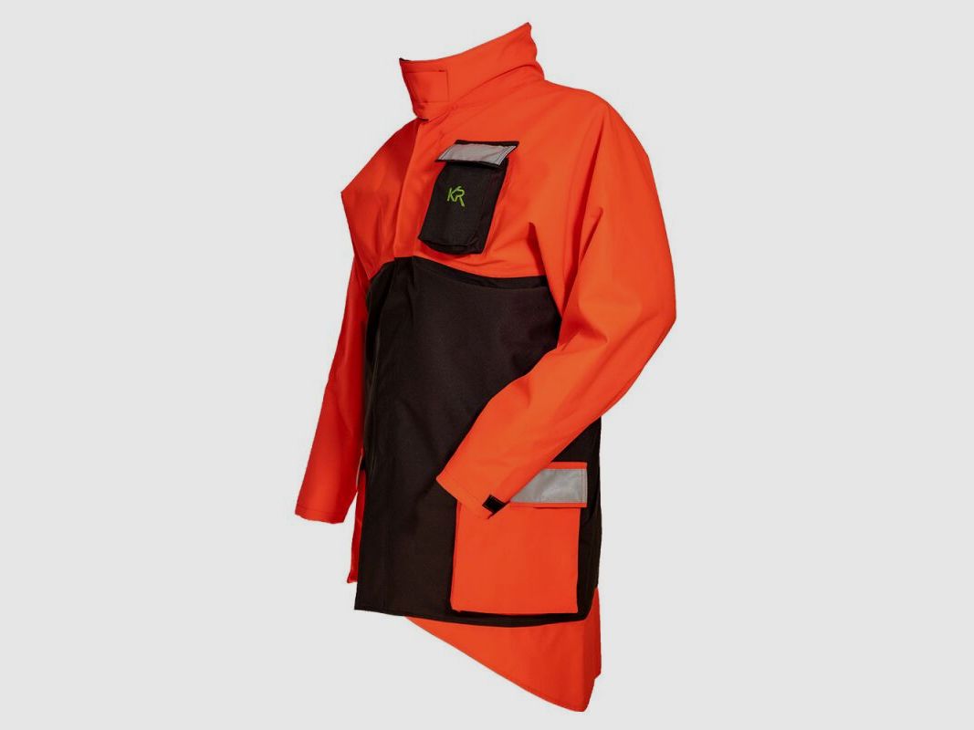 Kruedener Hundeführer-/ Durchgehjacke warnrot/braun