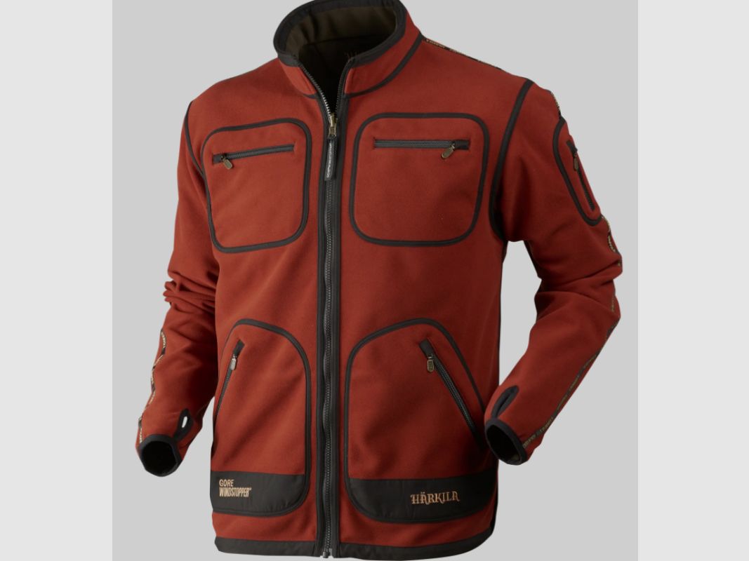 Härkila Herren Fleecejacke Kamko Green/Bordeaux