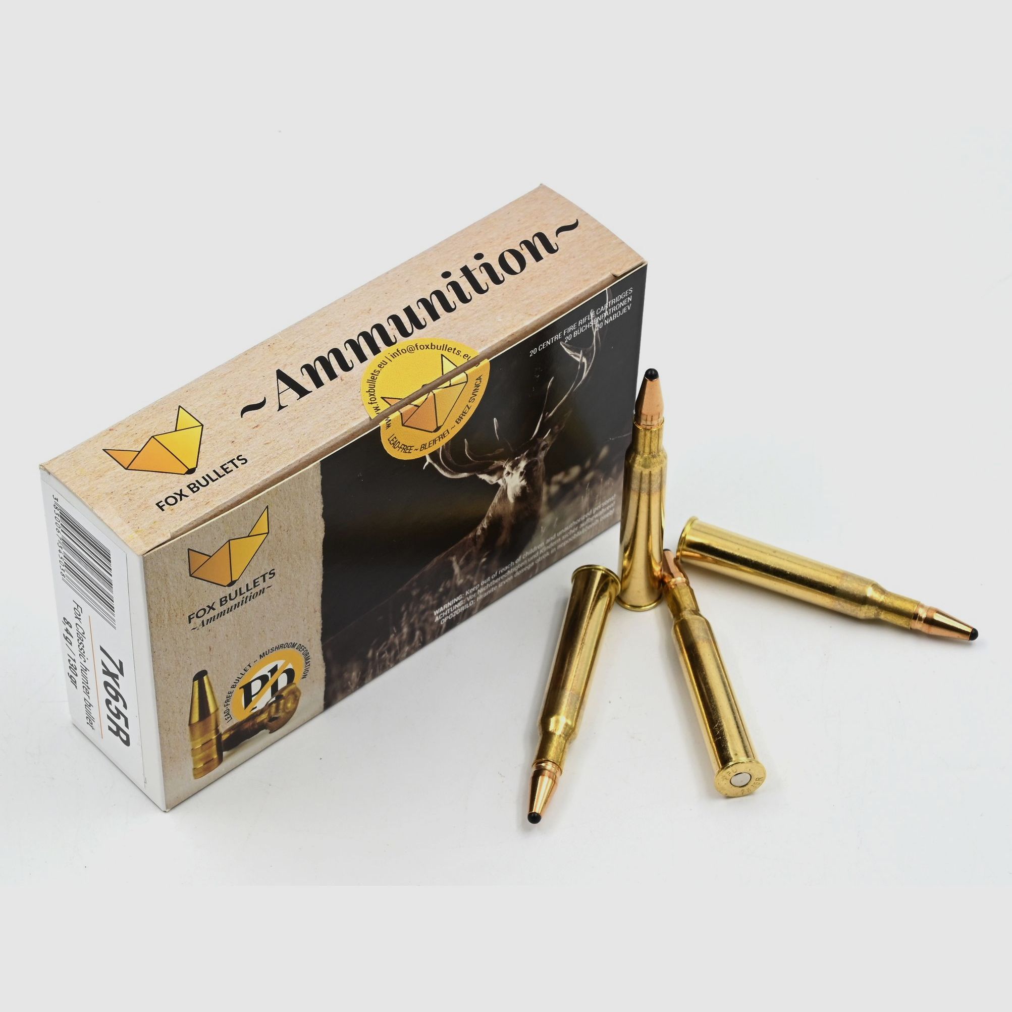 FOX Classic Hunter 7X65R, HP Sans Plomb 130gr, 20 pcs