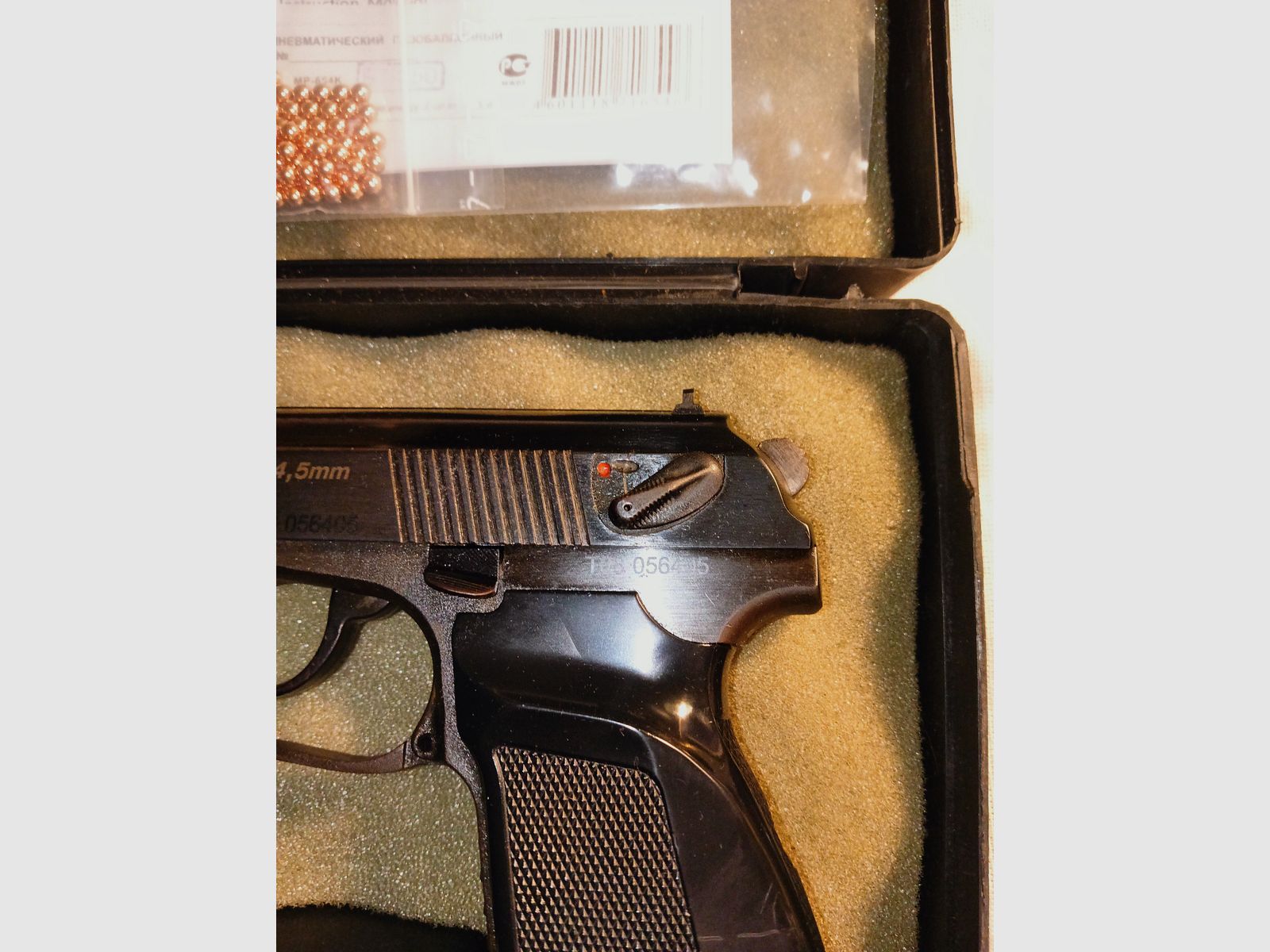 Baikal MP 654 K Makarov T08, CO2 4,5 mm BB, in buone condizioni, perfetto funzionamento TOP, immagine 4 di 20