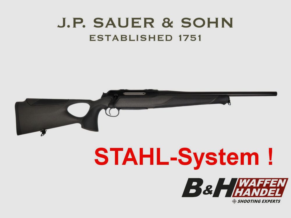 Sauer	 404 Synchro XT / Stahl Gehäuse / Lochschaft / Handspannung / Schalldämpfergewinde / S404 Jagd Repetierer (vgl. 505)