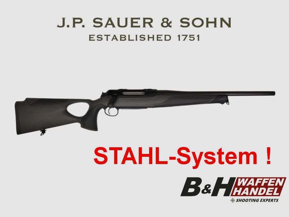 Sauer 404 Synchro XT / Steel Housing / Stock / Manual Safety / Suppressor Thread / S404 Hunting Repeater (cf. 505)