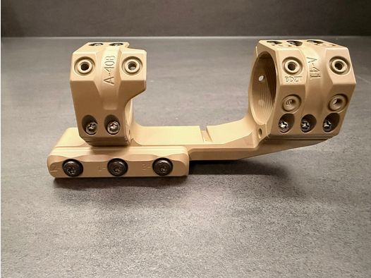 Spuhr Blockmontage ø34 Gen3 H 38 / 21 mm 6MIL PIC Cantilever Cerakote Beschichtung in FDE
