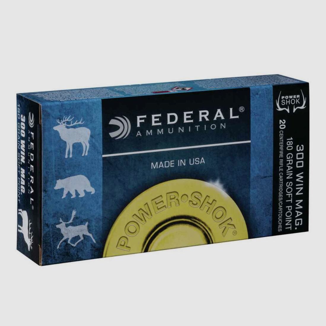 .300 Win. Mag. Teilmantel Power Shok 11,7/180 g/grs. Federal Ammunition
