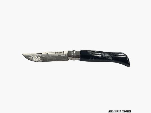 MESSER – OPINEL – N.9 INOX HANDGEFERTIGT MIT AIRBRUSH WOLF-SZENE