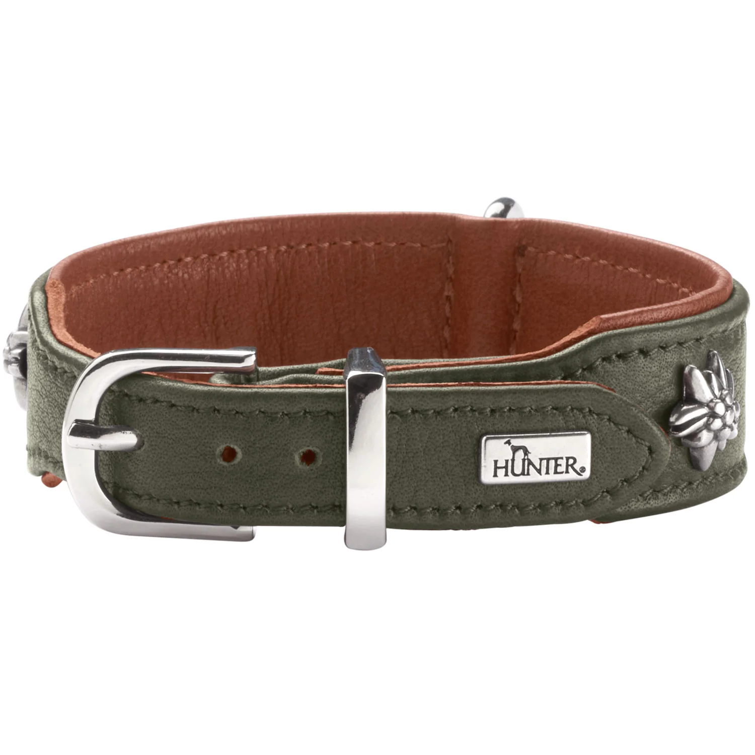 Hunter Halsband München in Grün/Cognac, Bild 4 von 5