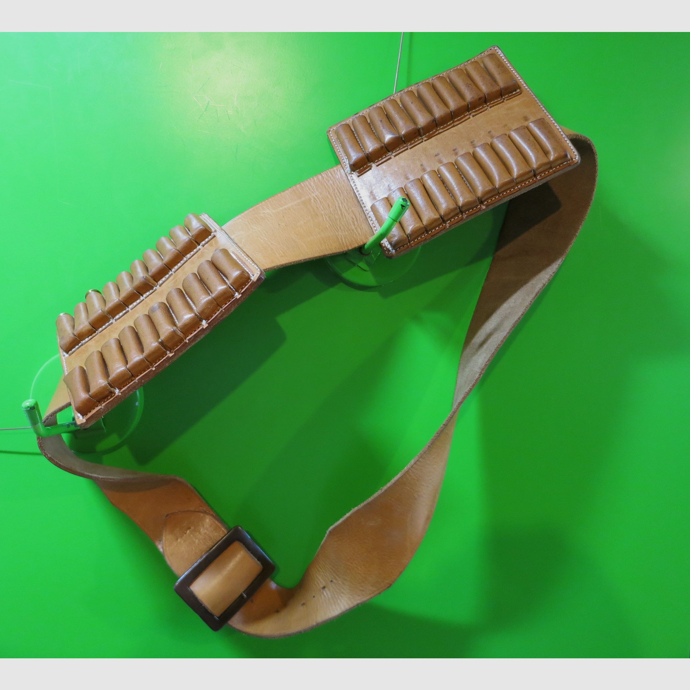 Gordelholster patronenholster AKAH, 9 mm pistoolpatronen enz., 40 patronen! Western, schietkino, BDS