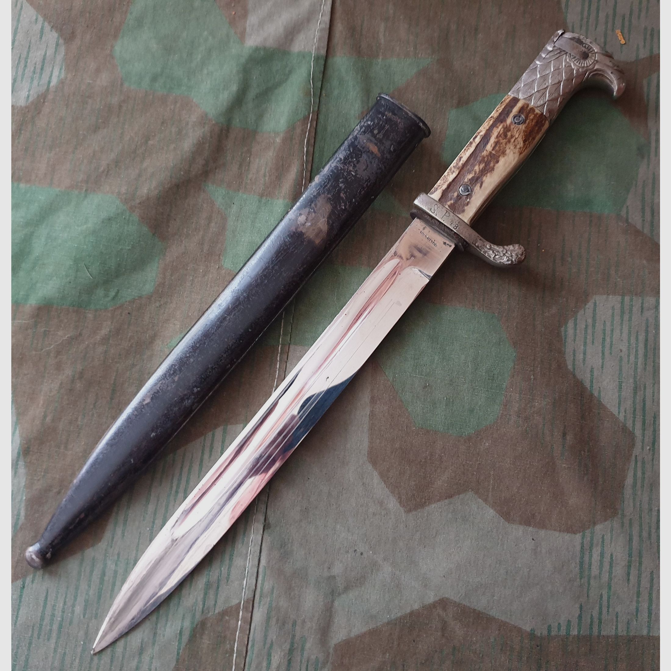 Unikat Uitgaansbajonet 2 WK / WWII K98 Extra Zijdegeweer