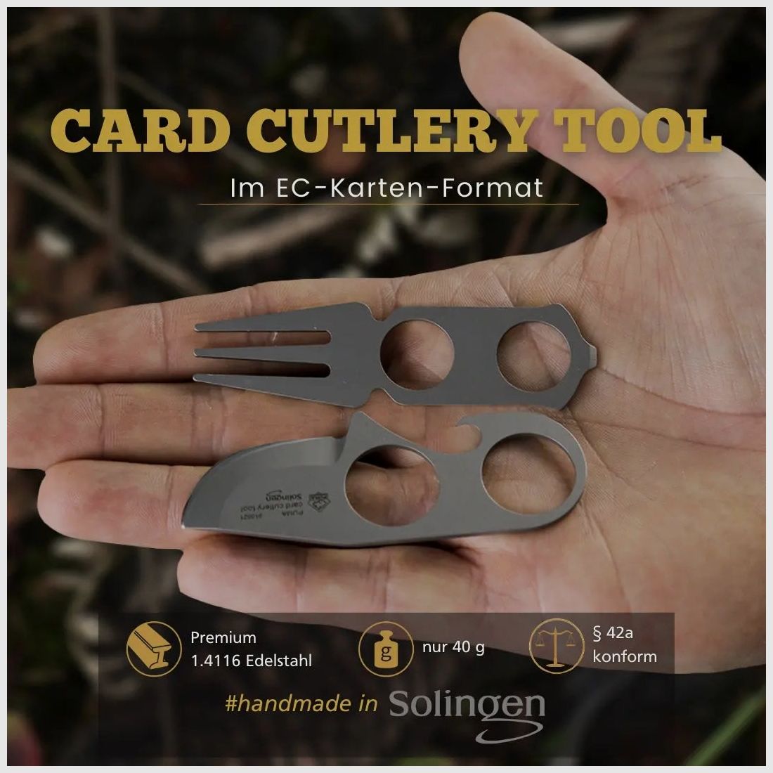 Thekendisplay / Aufsteller PUMA card cutlery tool / 30 Stk.