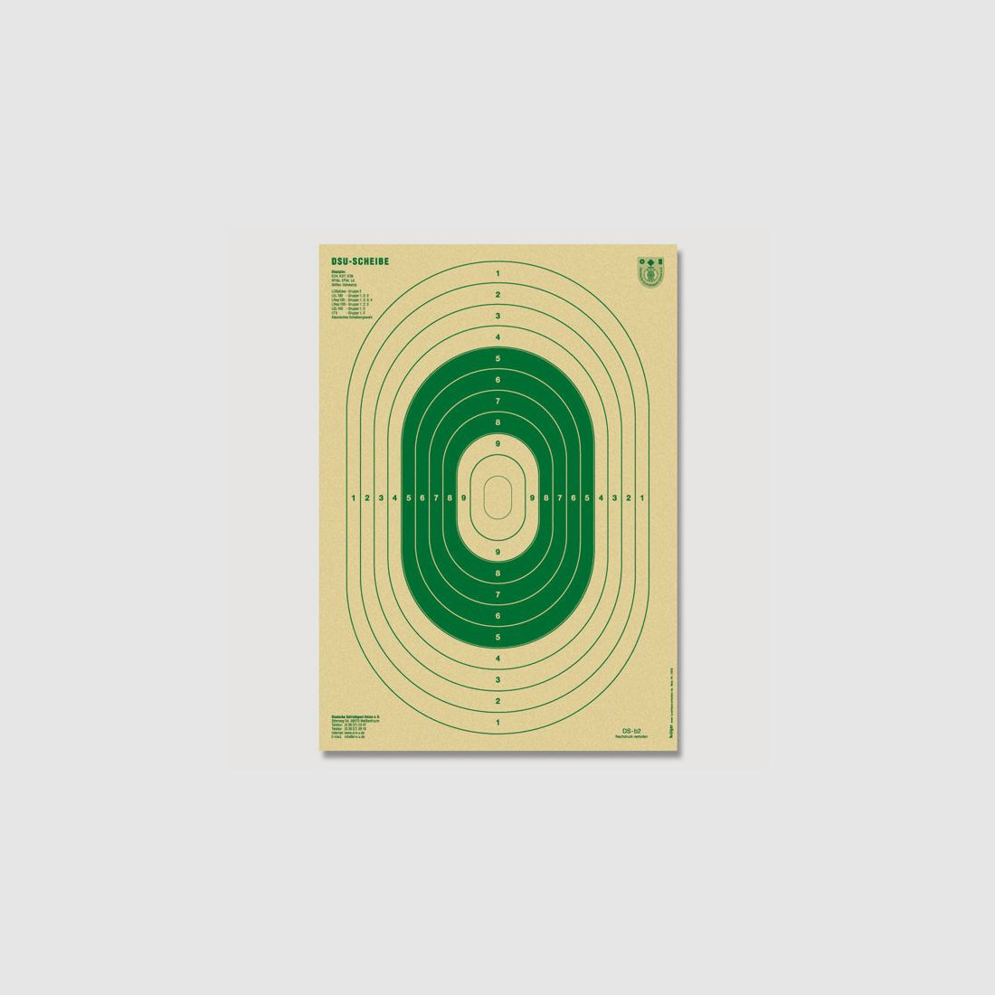 DSU ZIELSCHEIBE B2 DIN A2 - GRÜN - 59x42 CM