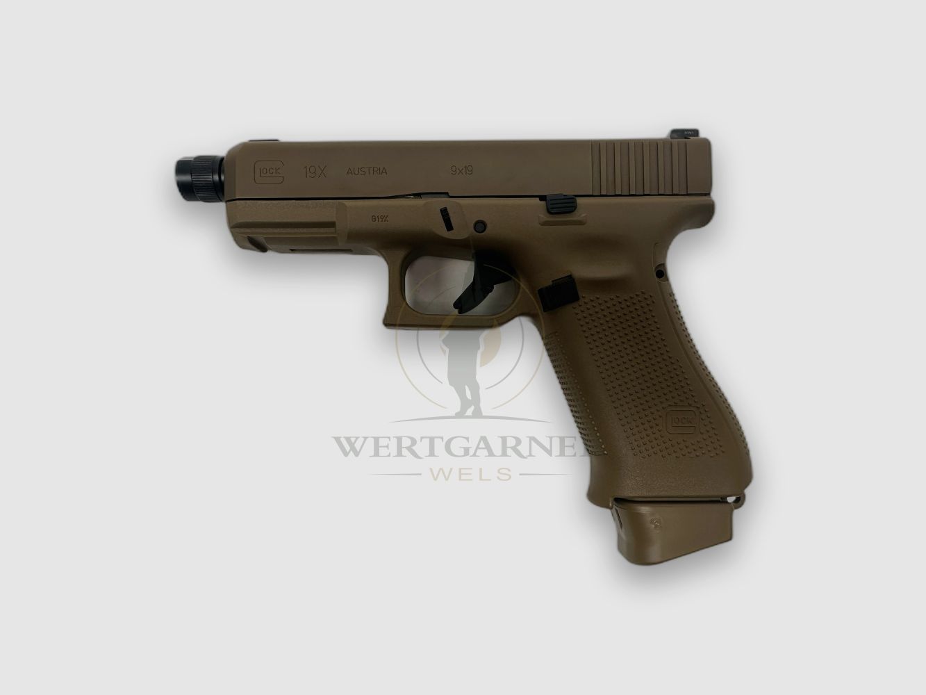 Glock 19X coyote 9 x 19 avec canon fileté ÉCHANGEABLE, image 1 sur 3