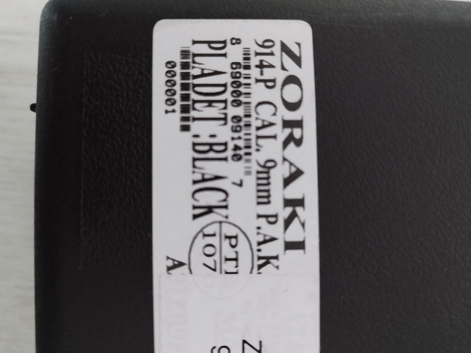 Zoraki 914-P Schreckschusspistole 9mm P.A.K. brüniert PTB mit Box, Anleitung und Becher.