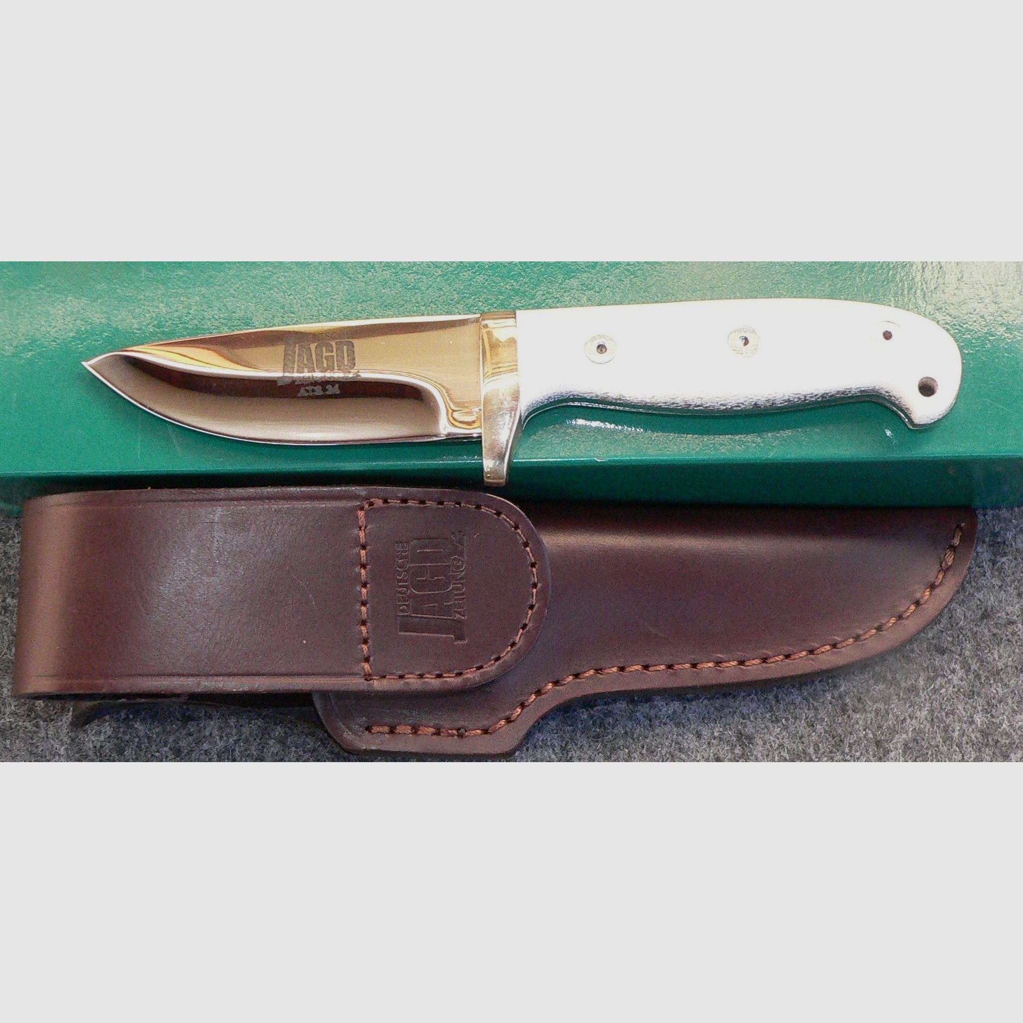 Jagdmesser ATS34 Mammut-Elfenbein Neu