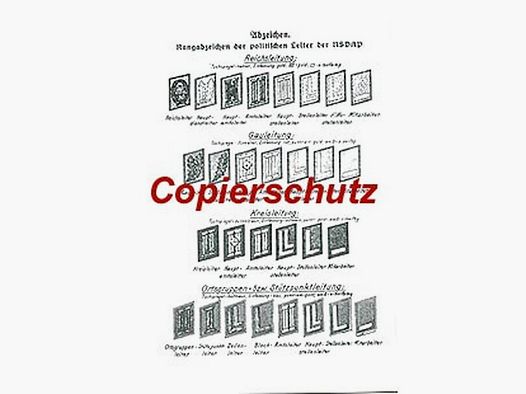 Nachdruck Vorschrift Uniform Politischer Leiter