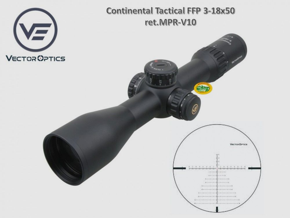 VECTOR OPTICS Continental Tactical 3-18x 50 FFP