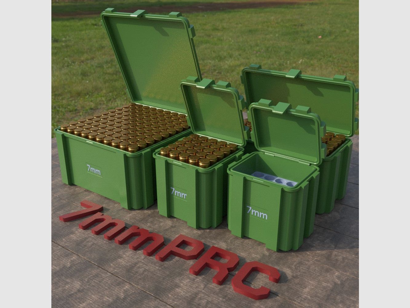 Filamelt Munitionsbox / 7mm PRC / ‘Klappdeckel’ / Patronenbox, Ammo Box, Bild 3 von 8