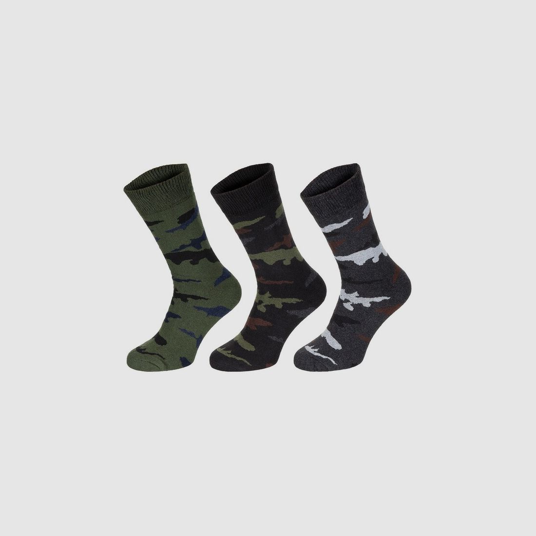 Socken / Strümpfe "Esercito" 3er Pack (43-46) Tarn / Camouflage halblang