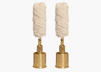 2 Pufferpatronen Messing mit Wollmop Flinte 16GA
