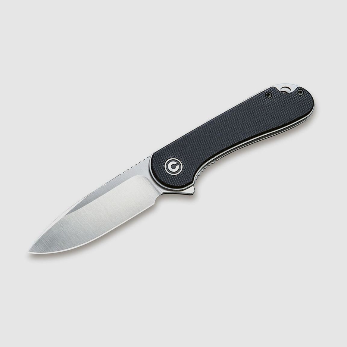 couteau de poche simple Elementum Black lame D2 clip de transport profond G10