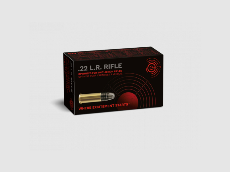 GECO RIFLE KK-PATRONES - .22LR - 40GRS. - 50 DISPAROS