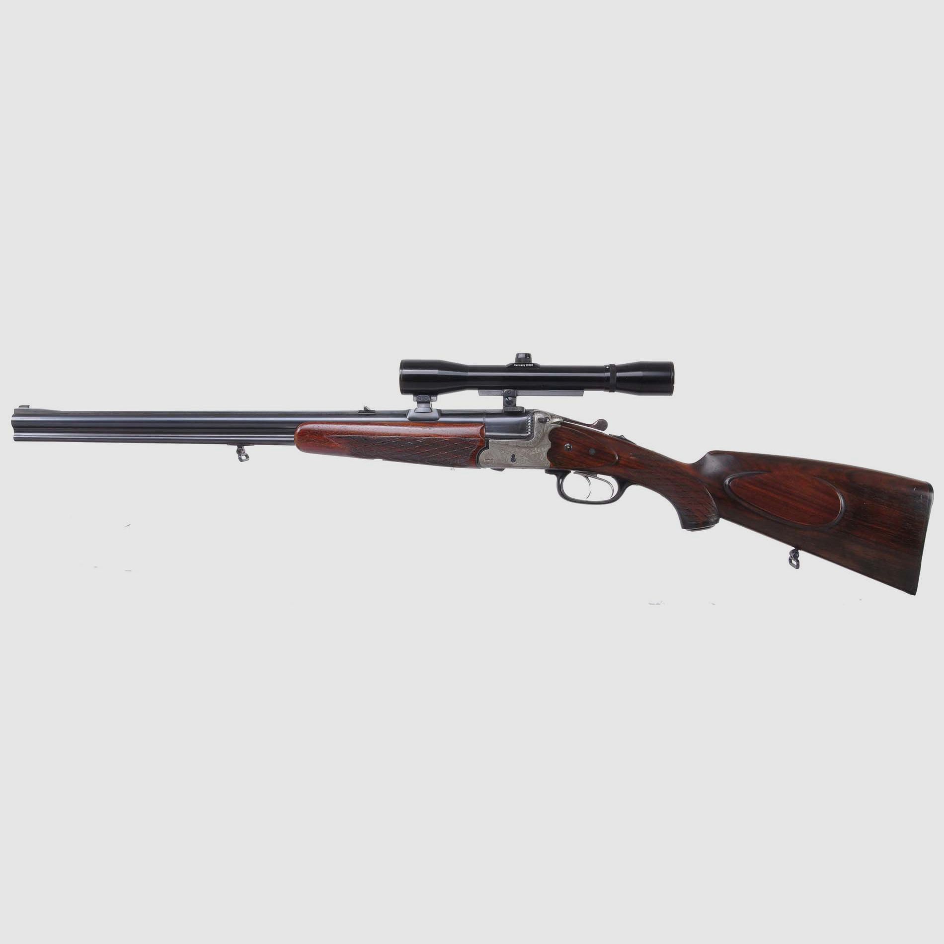 Heym Mod. 55 16/70-7x57R, ZF GECO 4x36 Abs. 1, montage à griffes SUHLER choke complet (en commission)