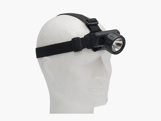 Stirnlampe / Kopflampe Schwarz - wasserdicht + klappbar