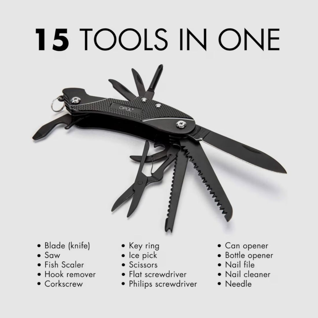 OPUL multifunction pocket tool, black, image 7 of 7