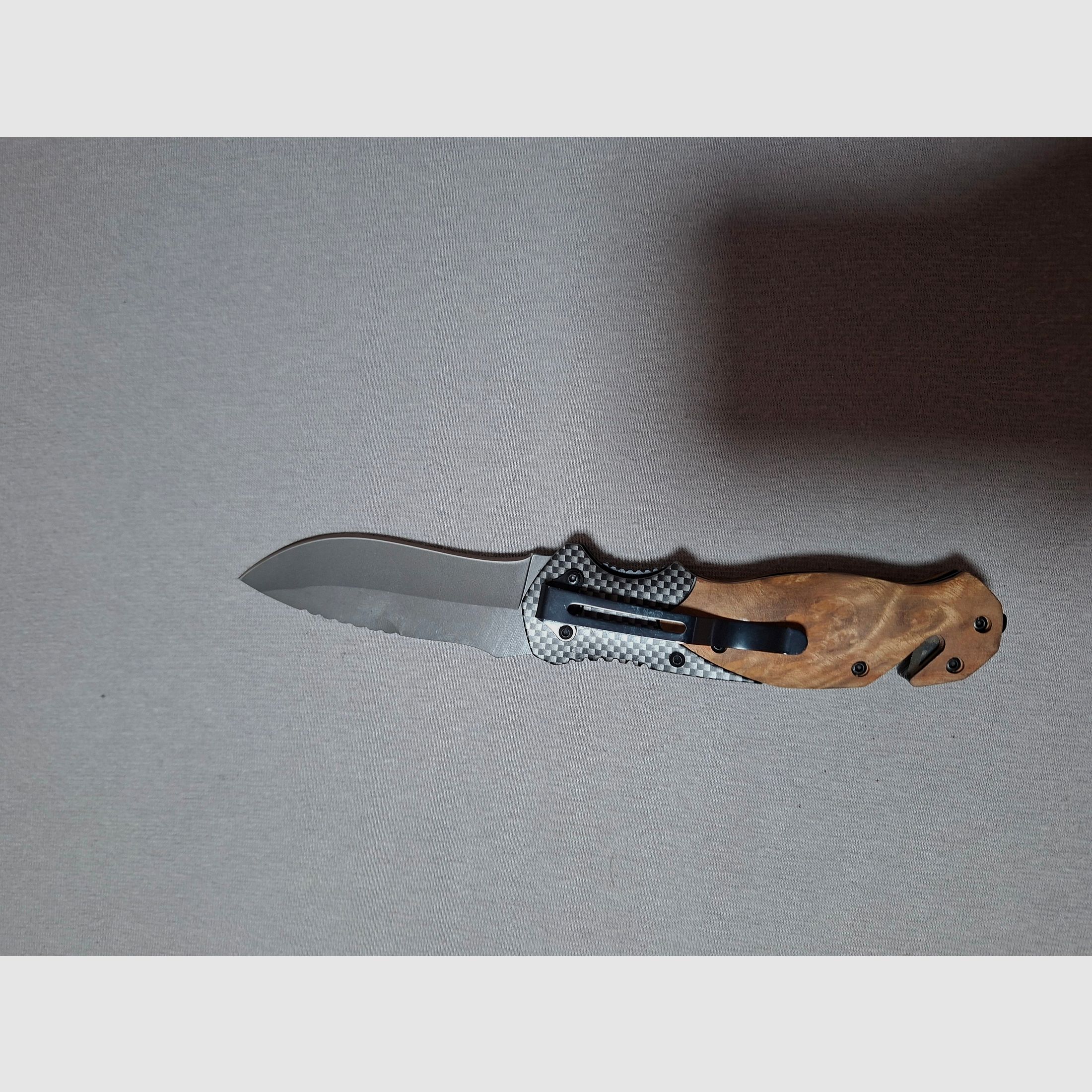 Bergkvist Klappmesser / Taschenmesser met houten handvat + etui