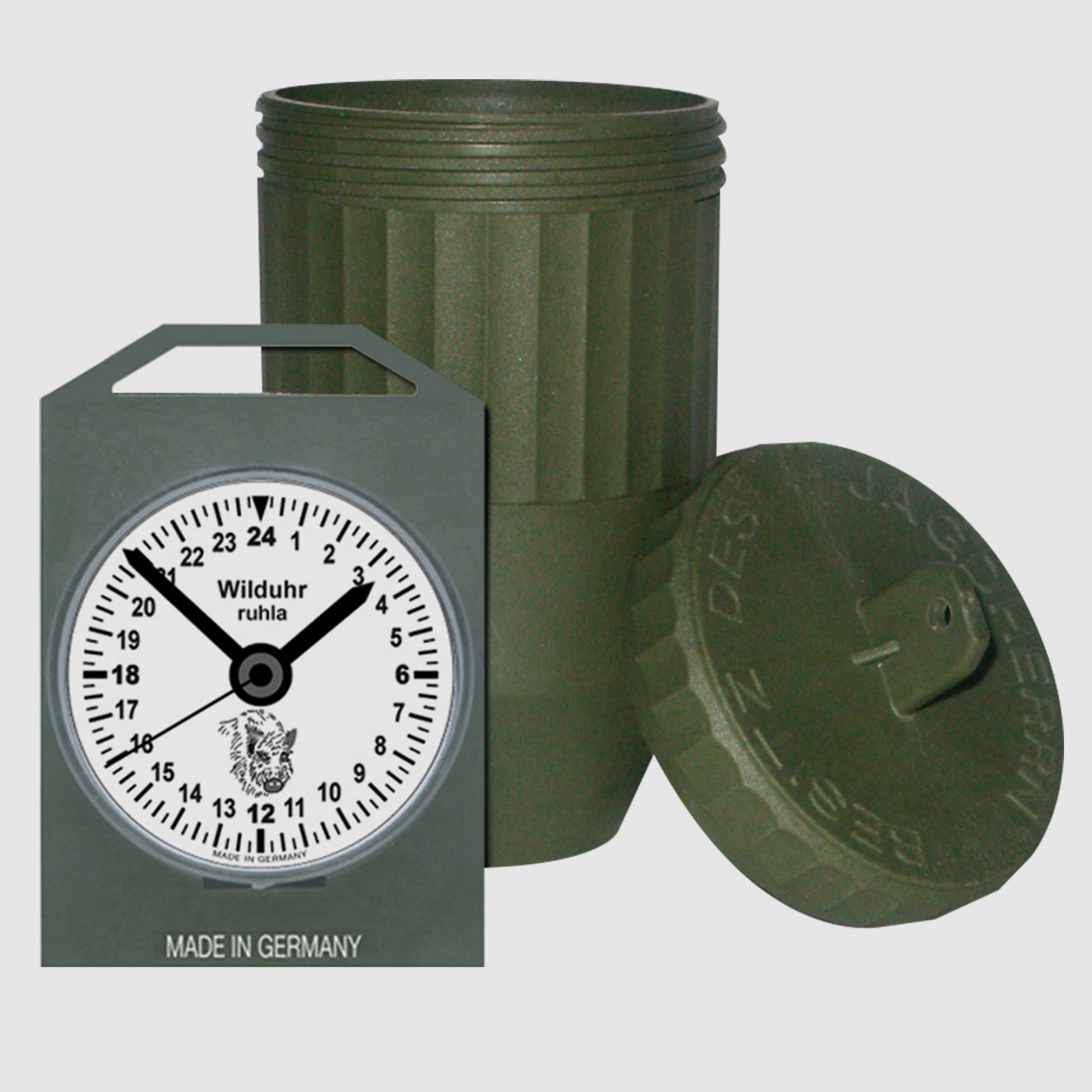 Wilduhr mit Batterie