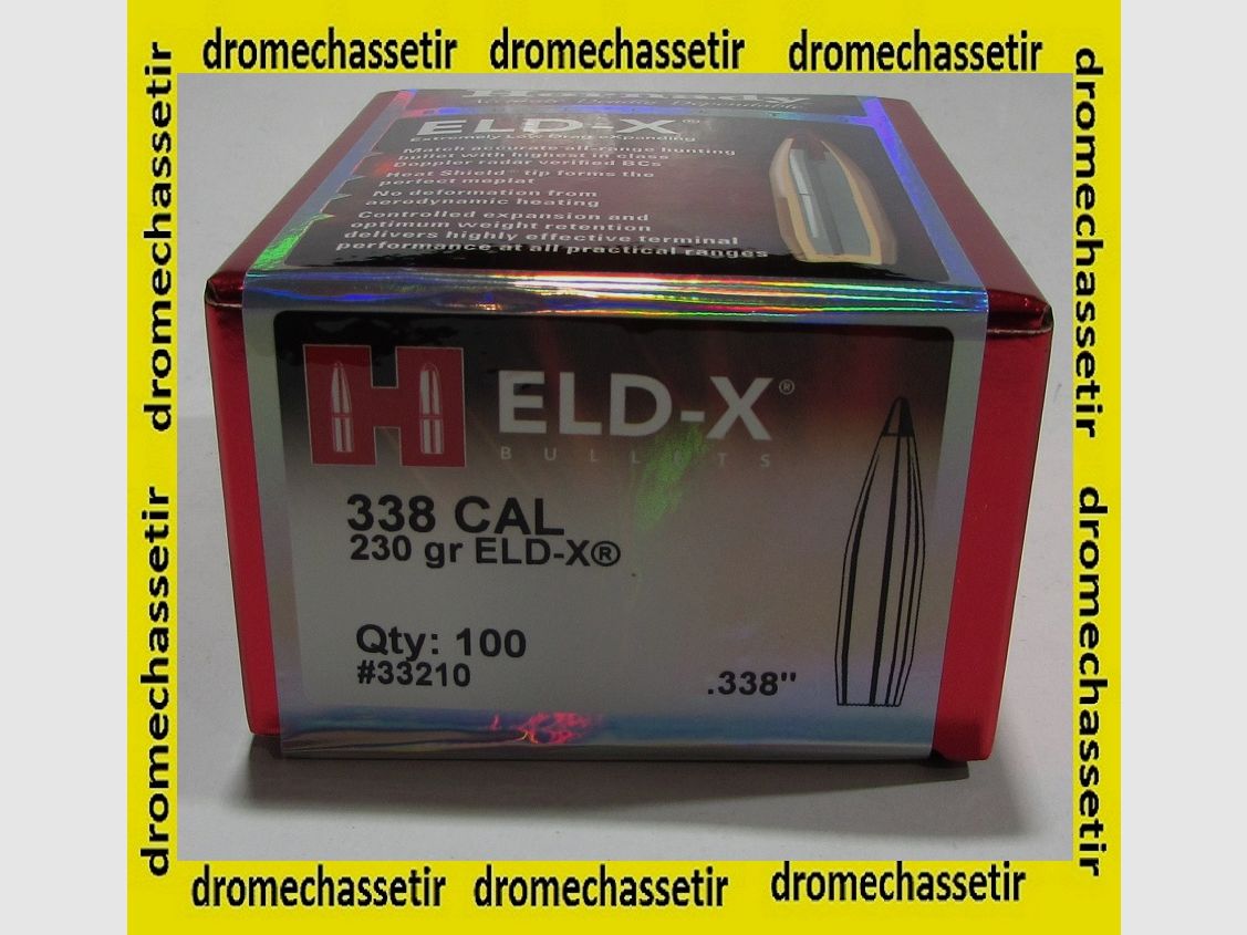 Pudełko 100 pocisków HORNADY ELD-X 230grs kal. 338 ref. 33210