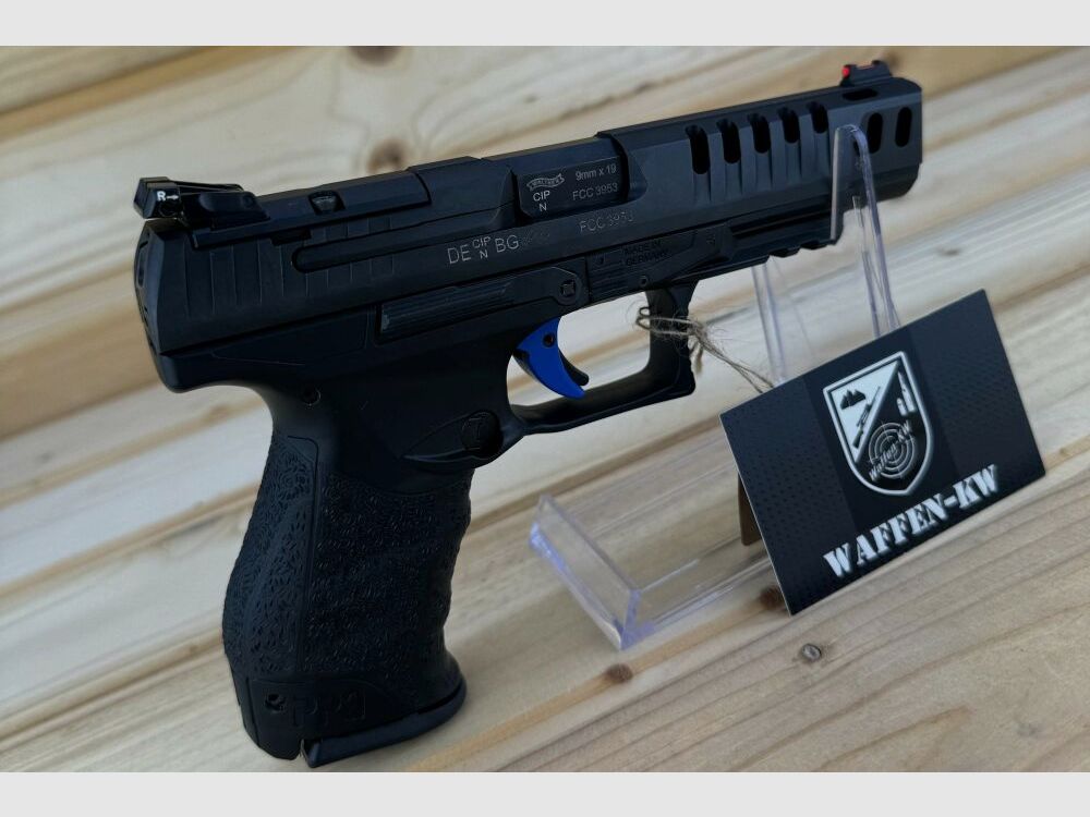 Arma dimostrativa Walther pistola semi-automatica Q5 Match 9x19 INT. 15R in nero 9mm Luger