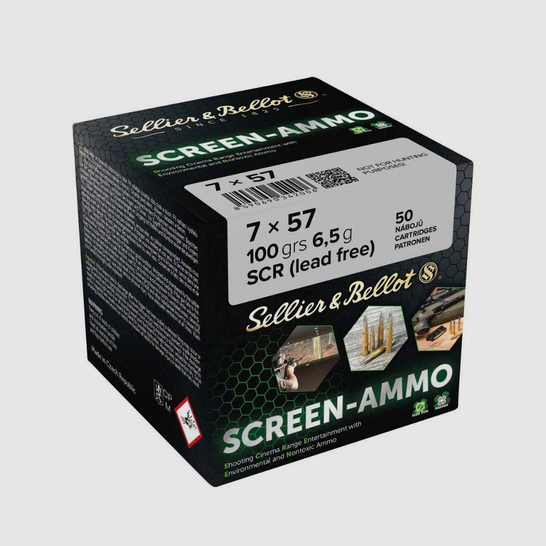 Sellier & Bellot Screen Ammo SCR Zink 100grs. Kaliber 7x57