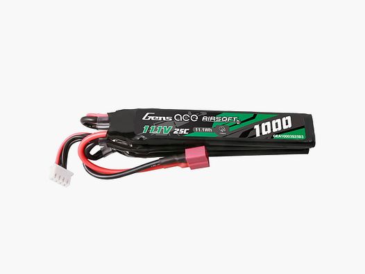 Gens Ace 25C 1000mAh 3S1P 11.1V Nunchuck LiPo-Akku mit T-Stecker