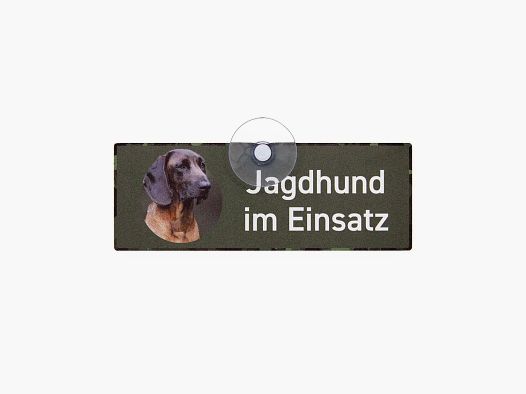 Wilde Hilde Autoschild Jachthond in actie BGS