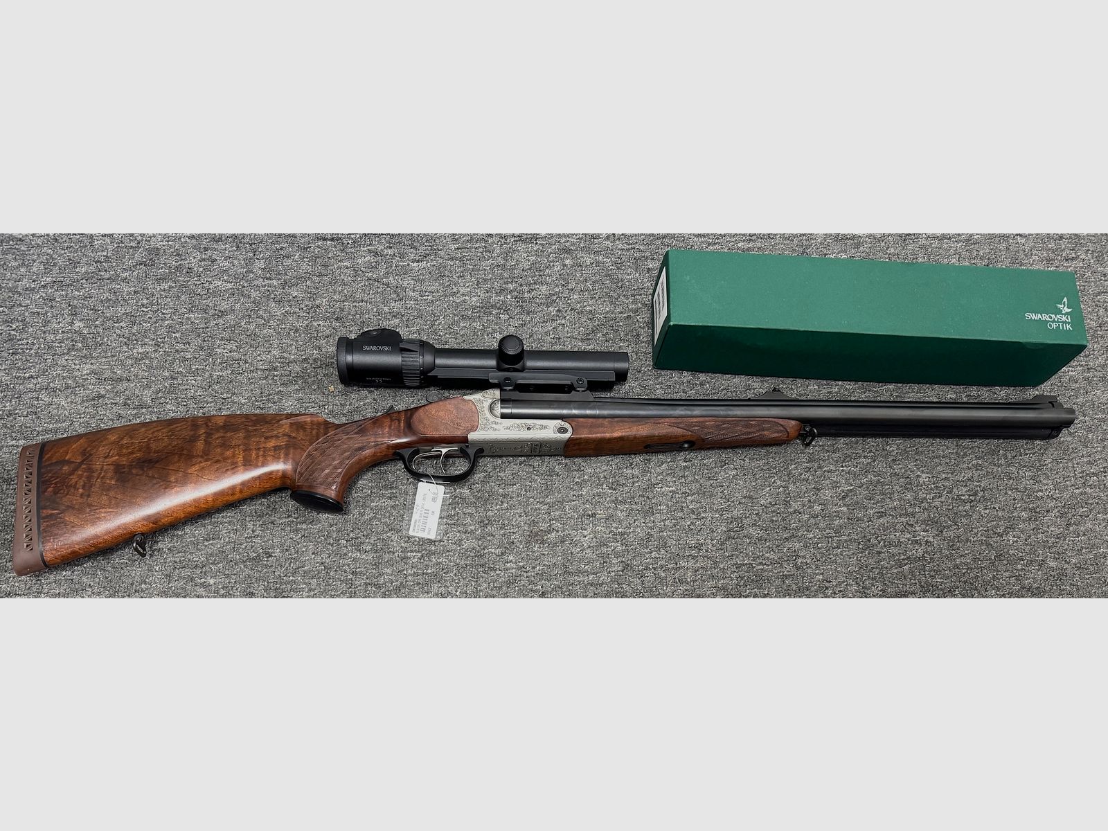 Blaser Doppelbüchsdrilling 9,3x74R & 20/76 - mit Swarovski Z6i 1-6x24 SR wie neu!