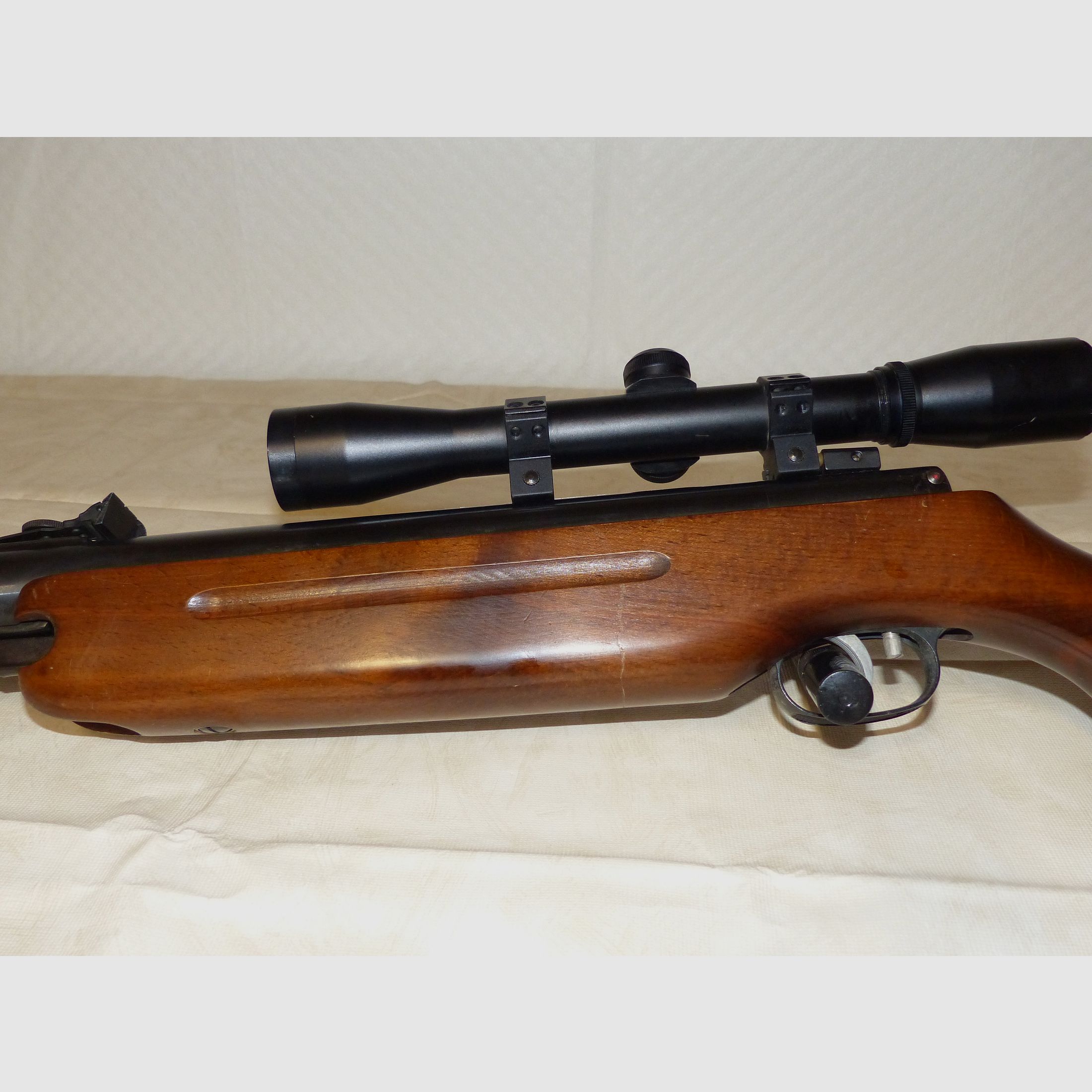 Druckluftgewehr Luftgewehr Weihrauch Mod. HW 35 mit F, Sicherung und Zielfernrohr vintage