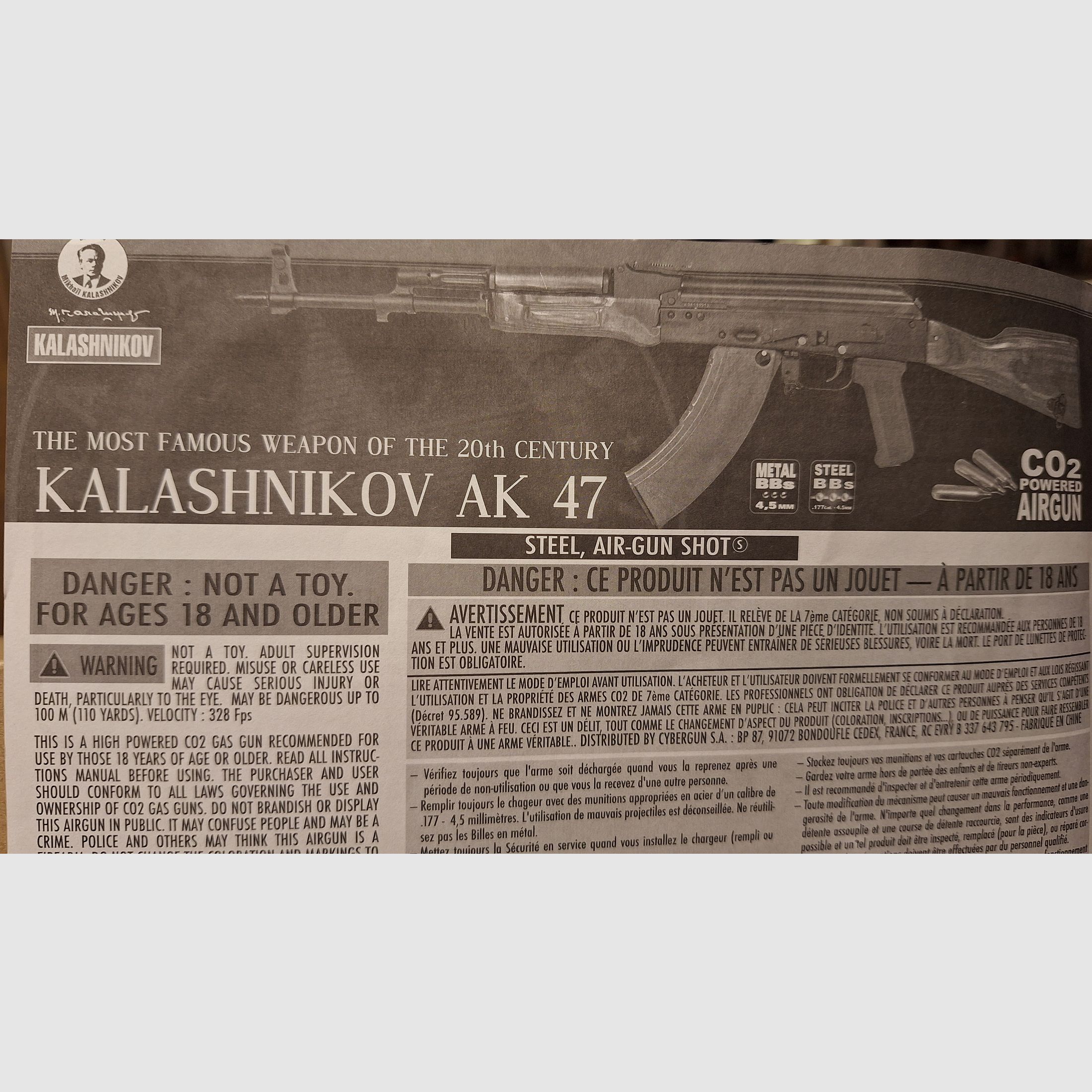 Kalashnikov AK47 4.5mm BB Co2 NEW!