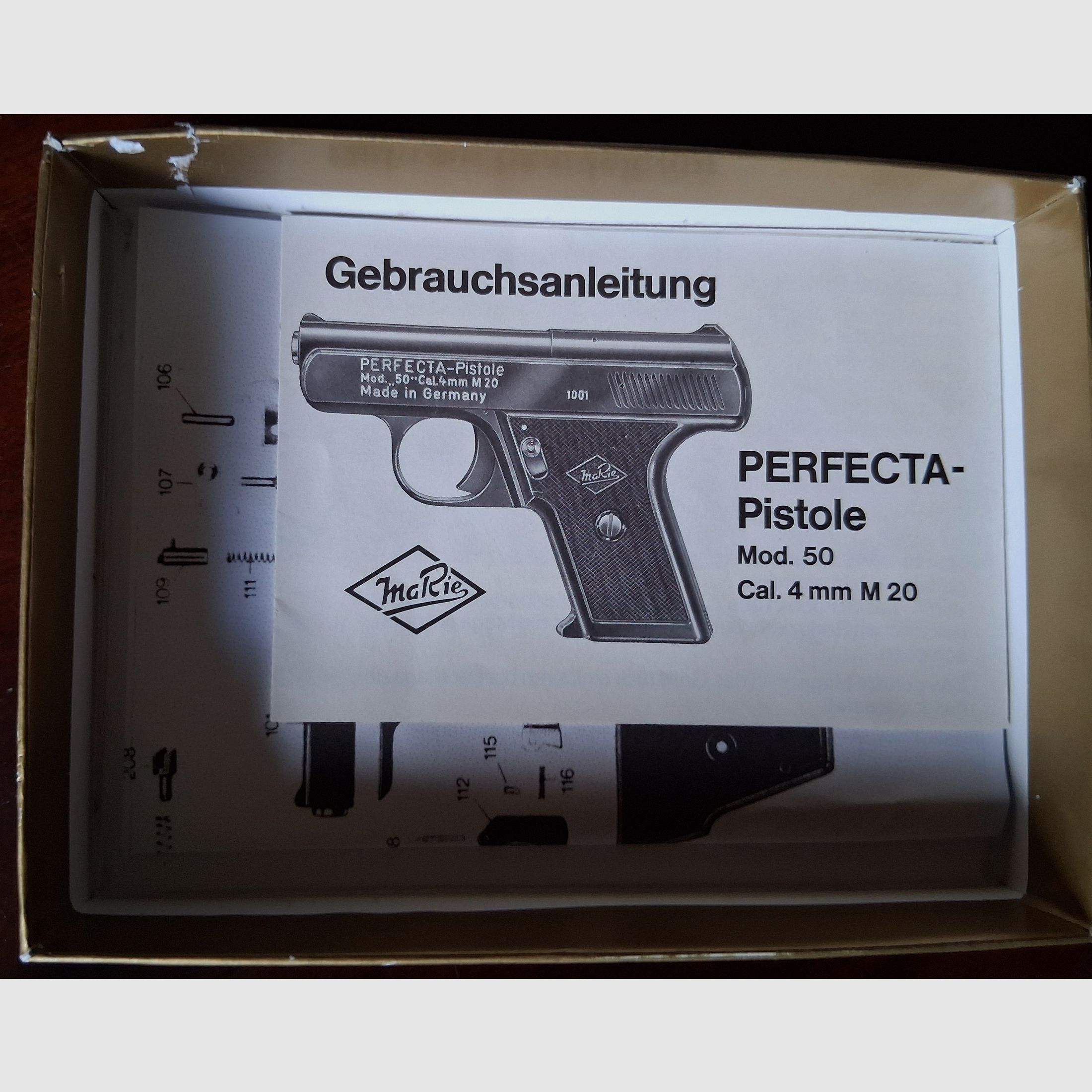 Mayer & Riehm KG  Perfecta Mod. 50 4mm M20 mit  F-Zeichen und PTB112 ungeschossen