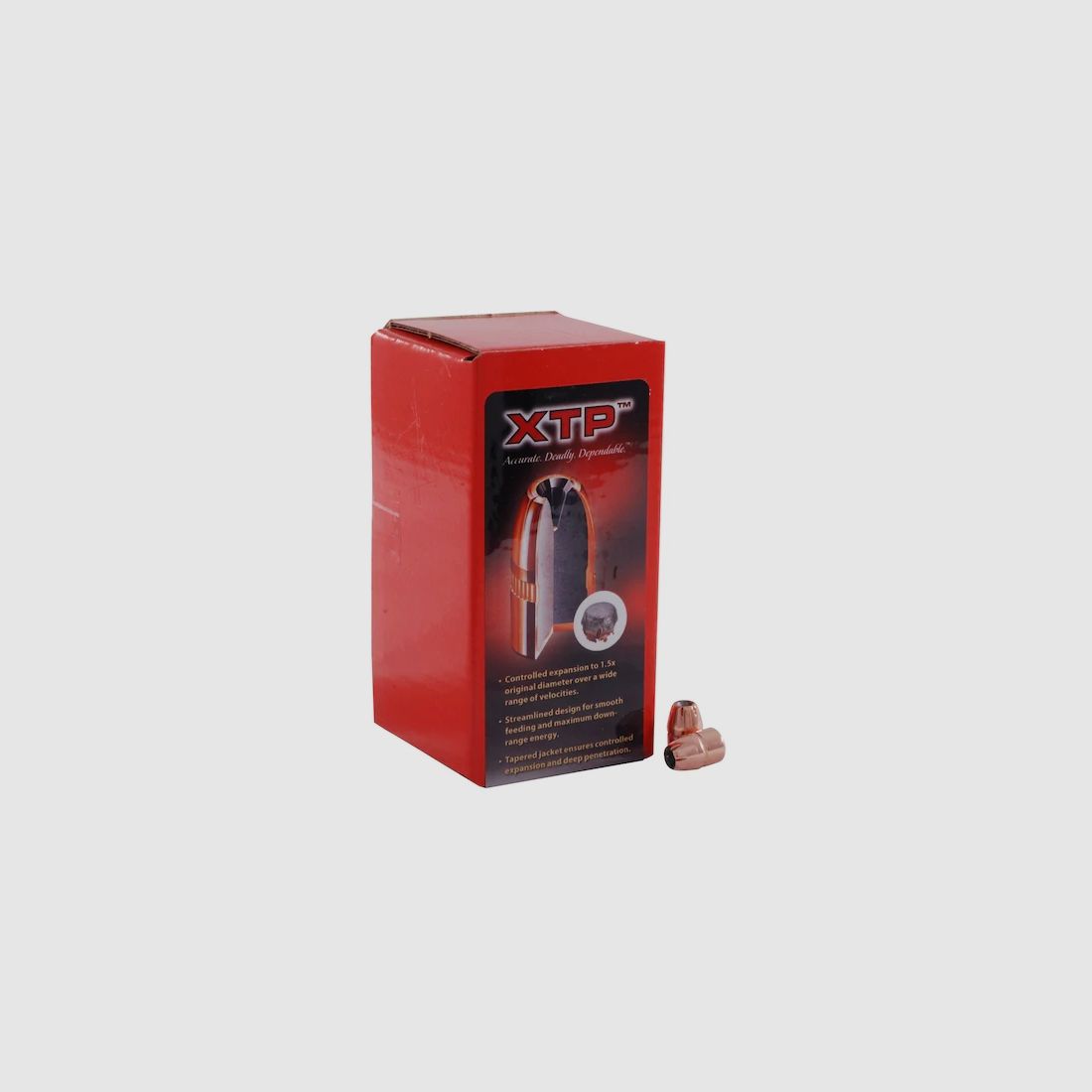 Hornady bullet .38/.357 HP/XTP with crimping ring 125GR 100 pieces