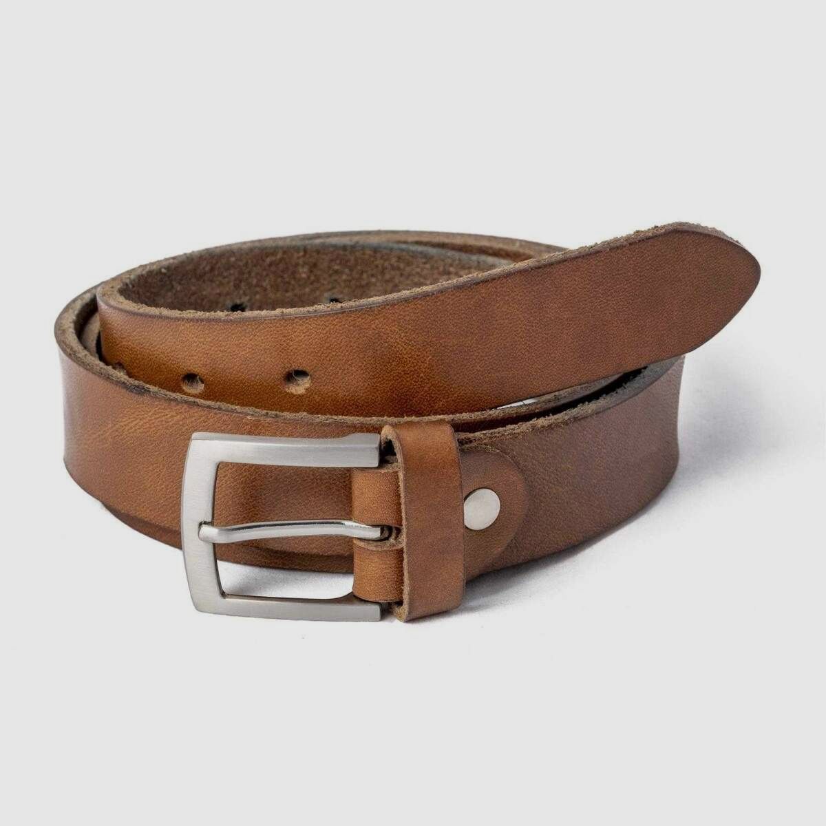 Ceinture en cuir pour femmes sur mesure marron tannage naturel, image 1 sur 6