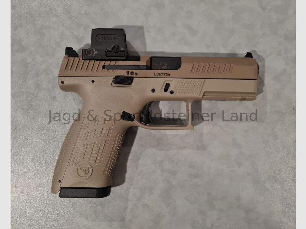 CZ Uhersky Brod P-10 C OR FDE (Cerakote) avec viseur point rouge Holosun HE509T